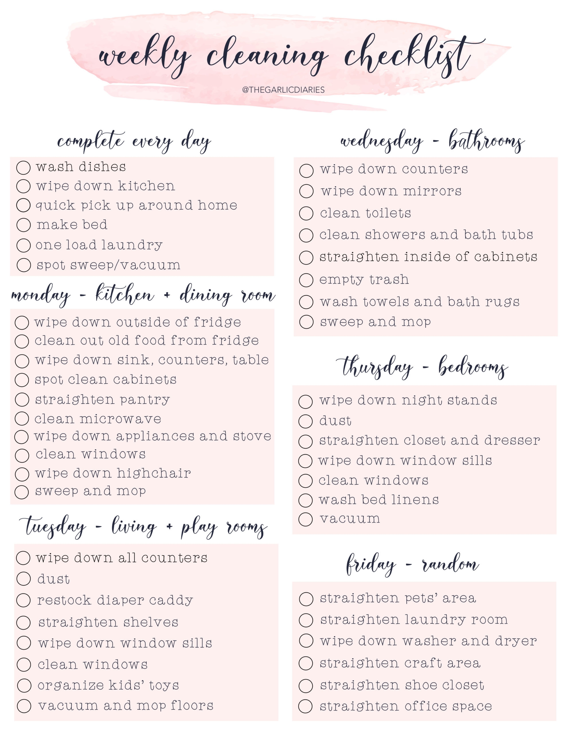 house cleaning schedule template house cleaning schedule template