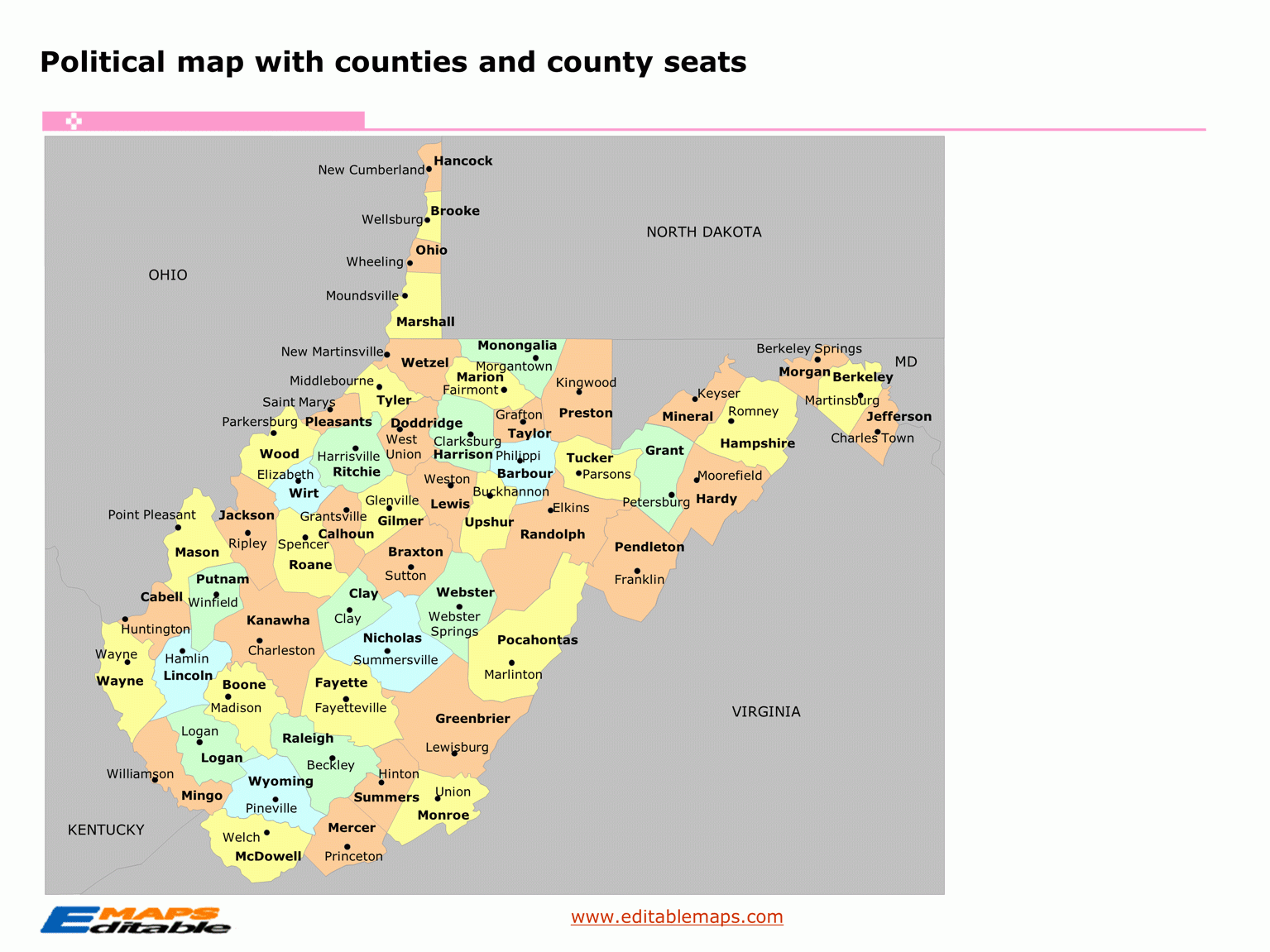 wv map with counties wv map with counties