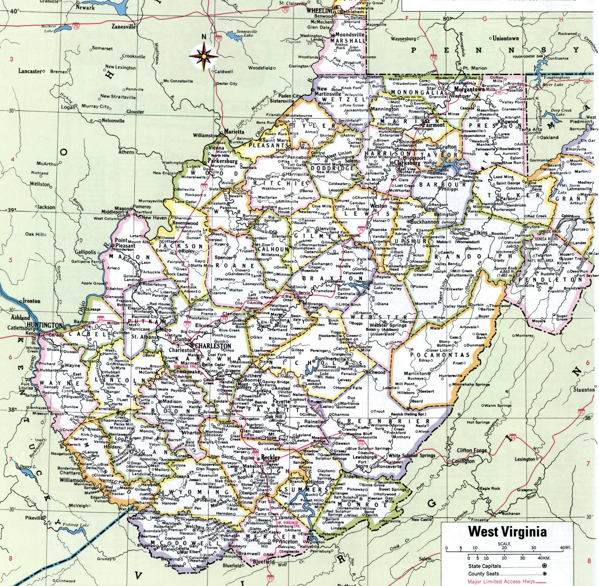 West Virginia Map With Counties Free Printable Map Of West Virginia Counties And Cities West Virginia Map With Counties Free Printable Map Of West Virginia Counties And Cities