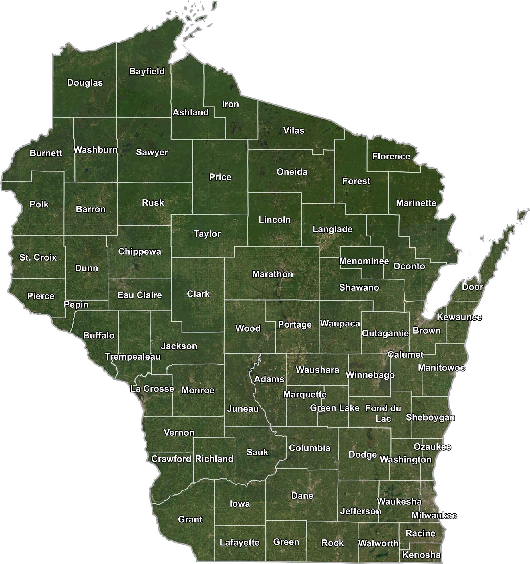 Wisconsin County Map US County Maps Wisconsin County Map US County Maps