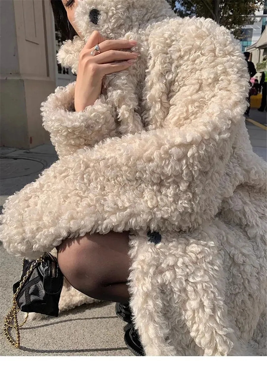 Wmwmmu Plush Faux Fur Teddy Coat With Bat Sleeves Womens Thick Winter Jacket For Casual Festival Wear From Kong02 64 13 DHgate Com