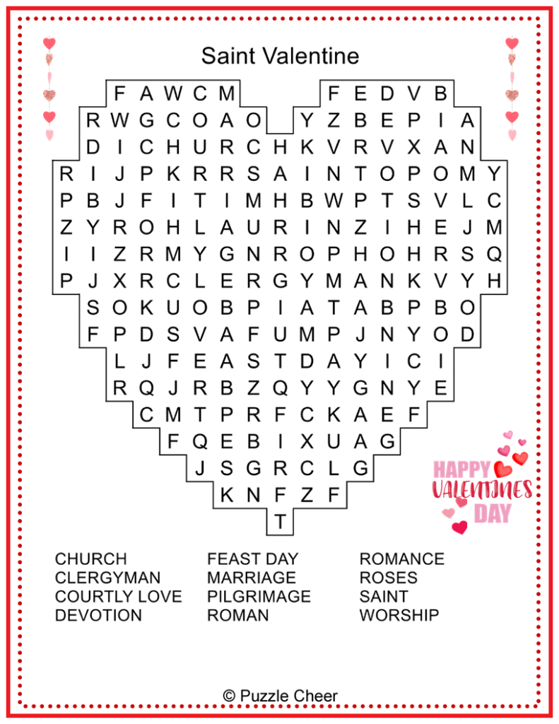 valentine word search puzzles valentine word search puzzles