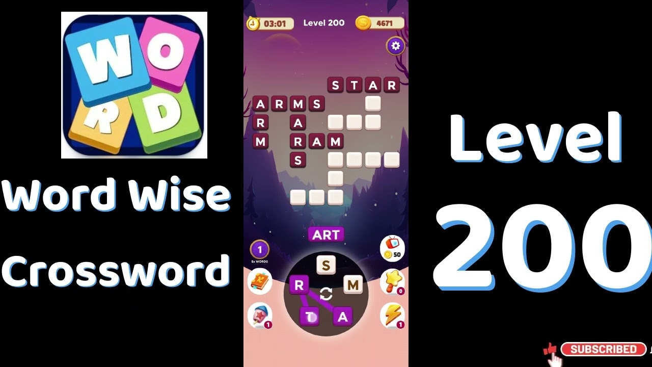 Word Wise Crossword Level 200 Answers Relaxing Crossword Puzzle SolutionGuruji YouTube