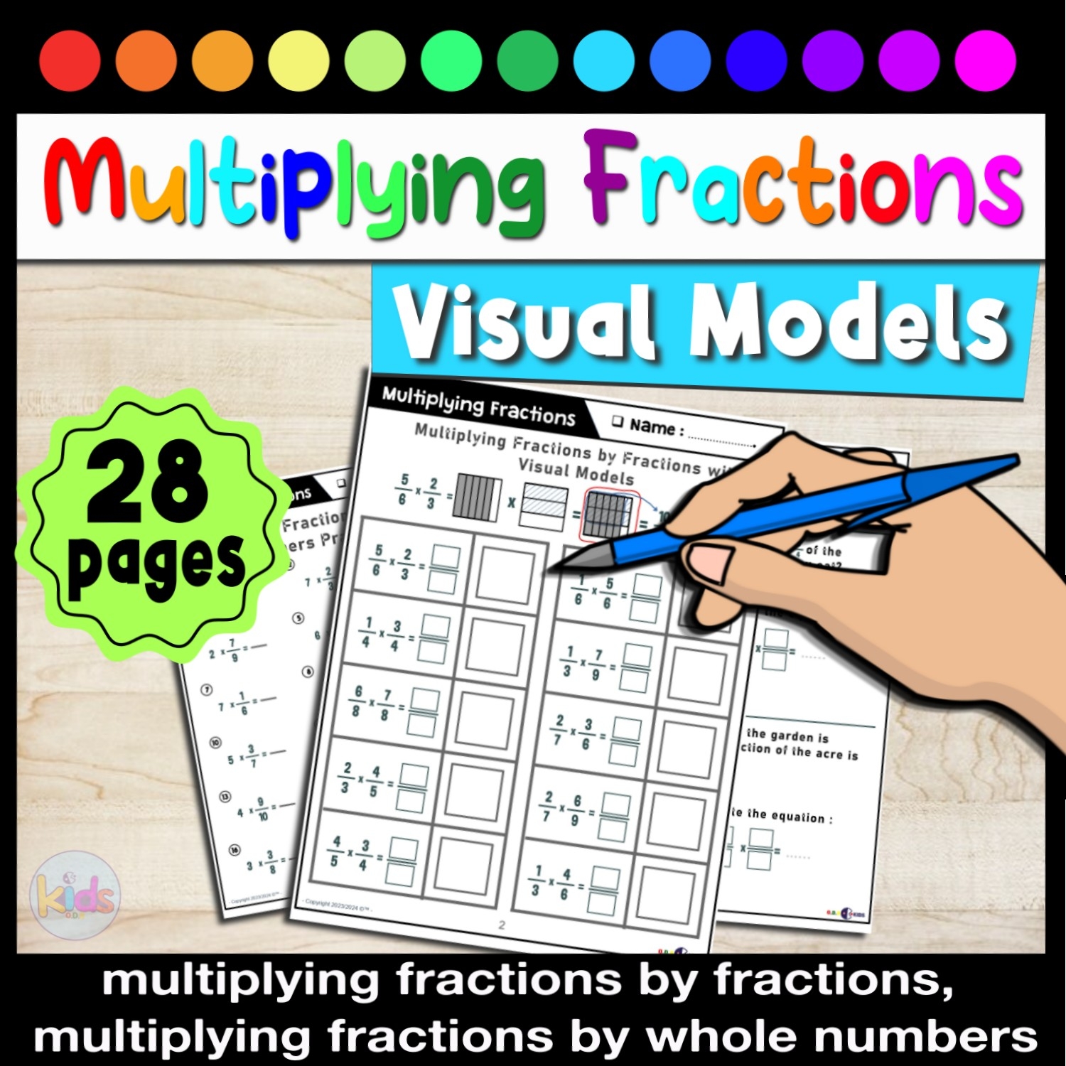 Worksheets For Multiplying Fractions With Visual Models And Real World Made By Teachers