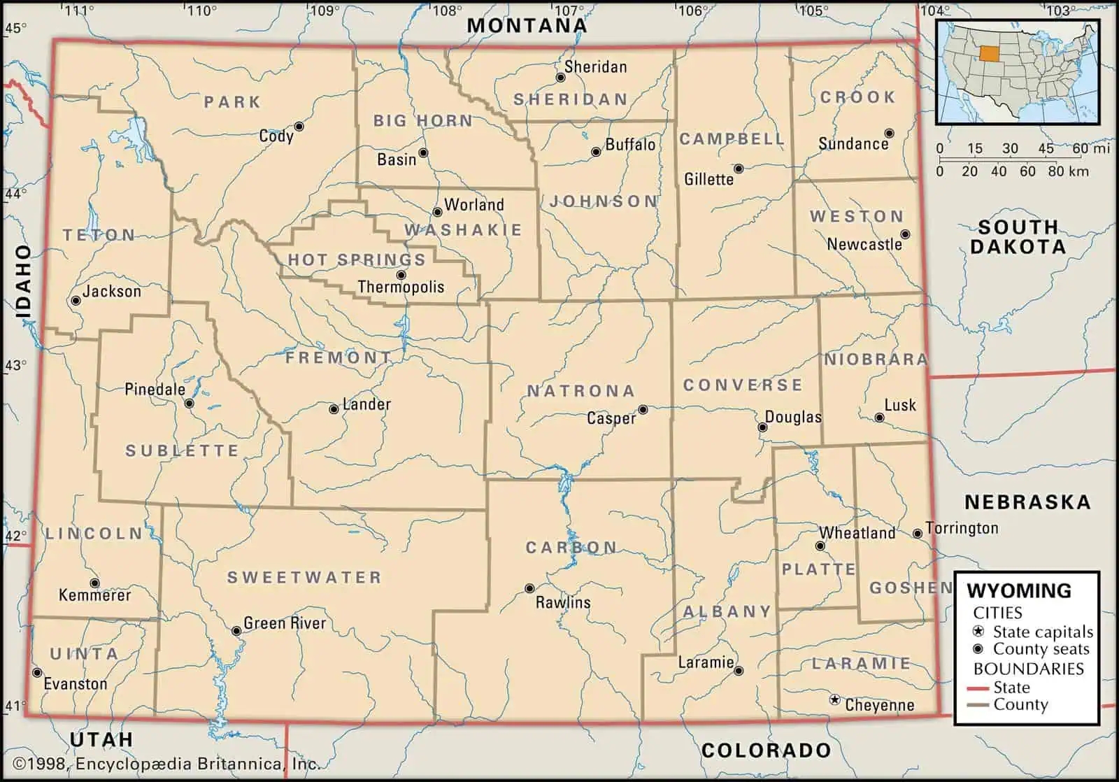 Wyoming County Maps Interactive History Complete List