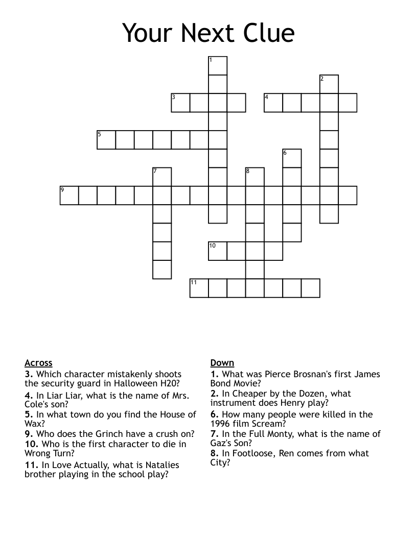 Your Next Clue Crossword WordMint