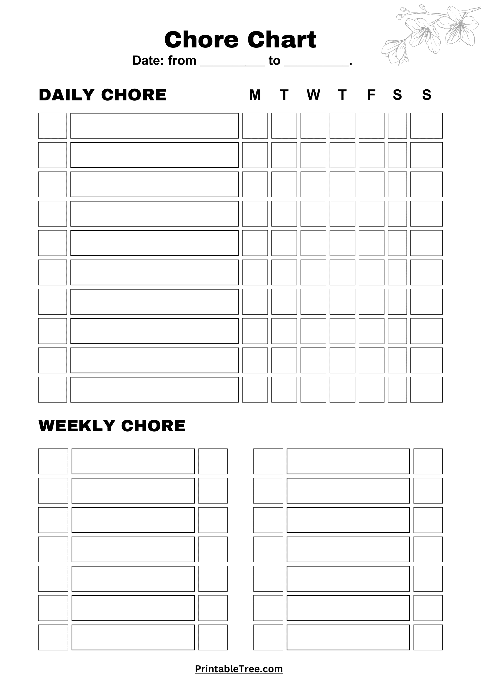 free printable chore chart free printable chore chart